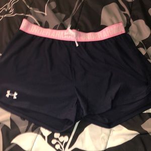 Navy Blue & Pink Under Armour Shorts